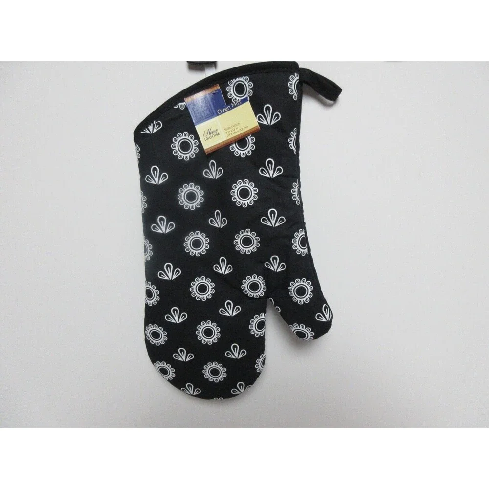 Black&White Kitchen Towel Set 1 Soft Dish Hand Drying Towel Oven Mitt &2 Pothold